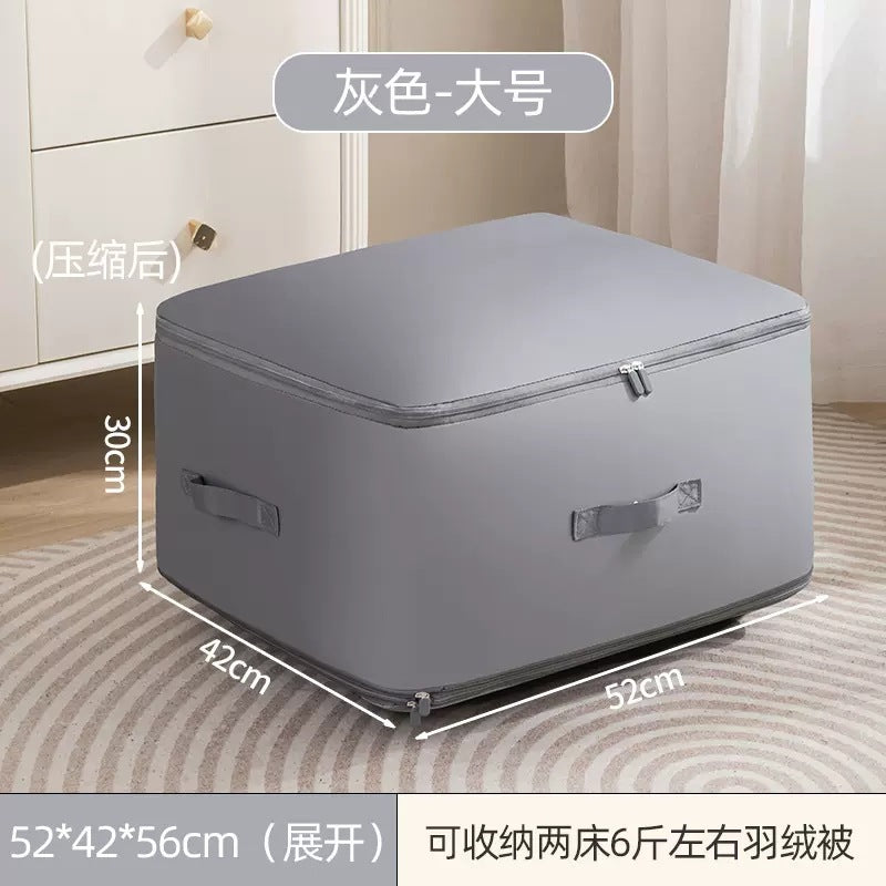 Quilt Storage Bag, Vacuum Compression Bag for Wardrobe, Holds down Jackets, Quilts, Clothes, No Need for Air Extraction, Large Capacity