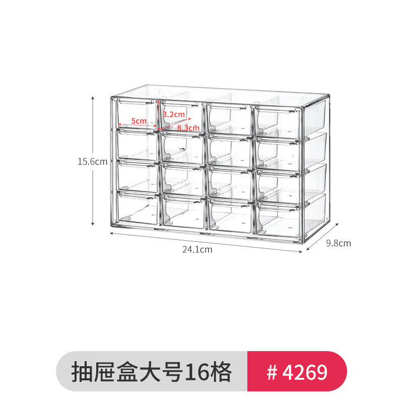 Pen Holder Desktop Stationery Storage Box Transparent Acrylic Multifunctional Student Pen Holder Office Note Pad Organizer Box