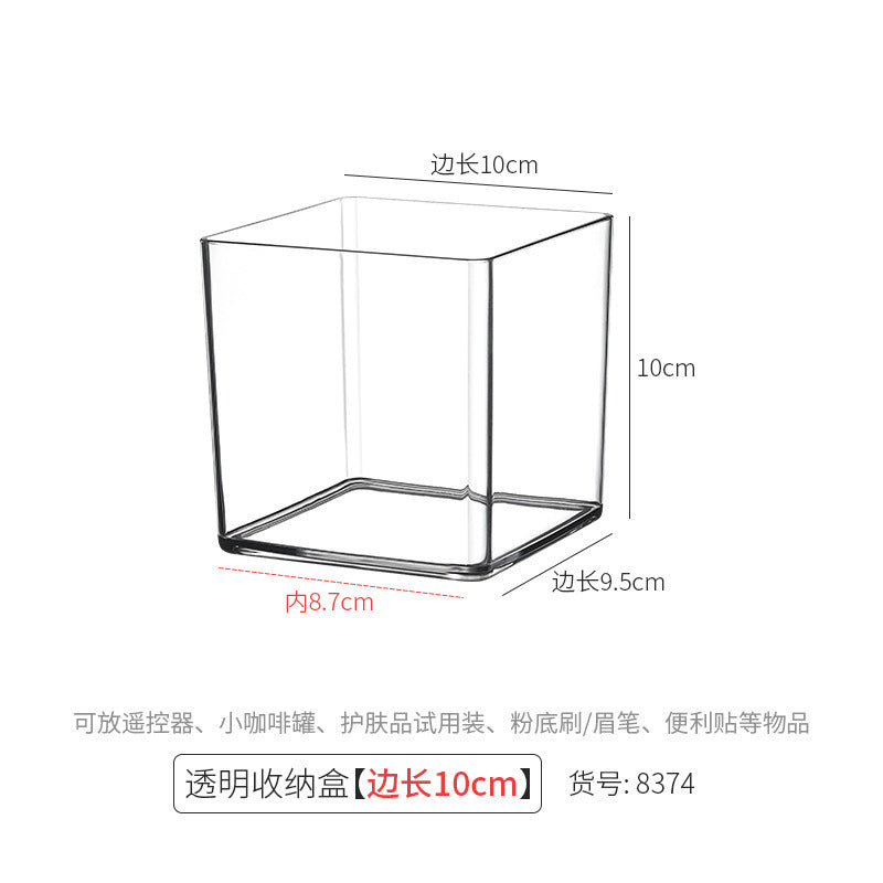 Acrylic Pen Holder Storage Box College Student Desktop Decoration Office High-Looking Large-Capacity Transparent Storage Box