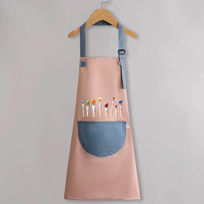 Children's apron painting waterproof antifouling studio cartoon apron big children's kindergarten apron overalls custom logo