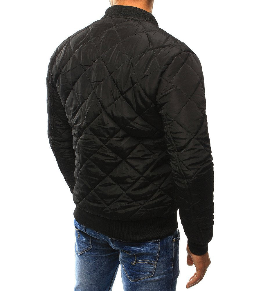 23 Winter foreign trade AliExpress new Amazon rhombus men's cotton-padded jacket stand collar short cotton-padded men's clothing