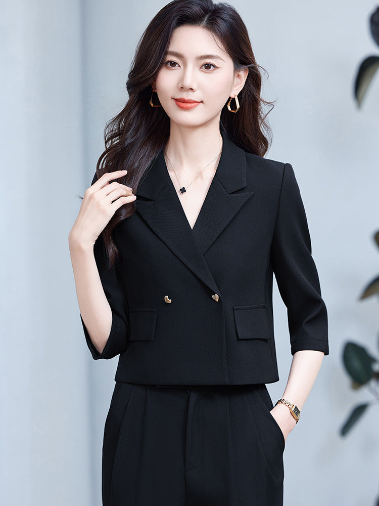 High-End Age-Reducing Business Attire, Petite Suit, Stylish, Casual, Slimming and Taller, Short Suit and Pants