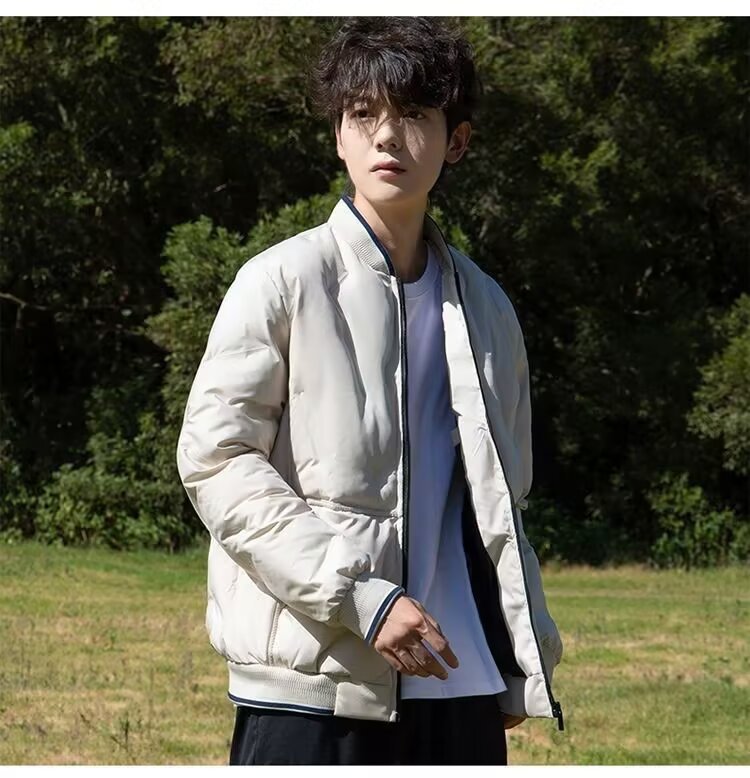 Men's Oversized Trendy Cotton Jacket for Autumn and Winter, New Fashion Baseball Jacket, Warm Thick Coat