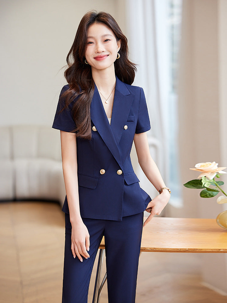 Black Slim Business Suit suit Jacket Female Student Civil Servant Interview Hotel Manager Dress Overalls