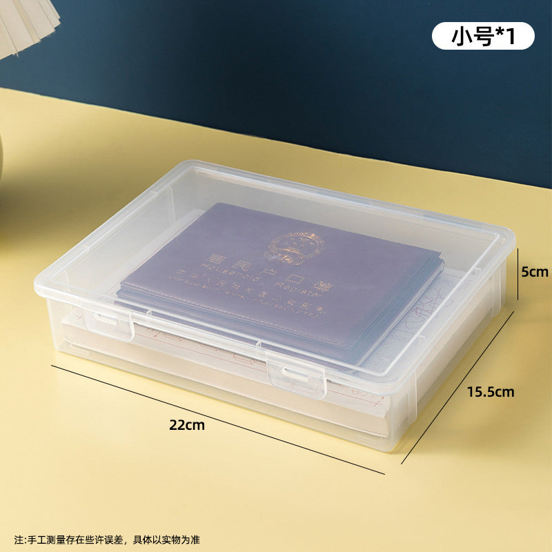 Document Storage Box for Home Use, Multifunctional Stationery, Certificate, Data, File, Card Holder, Household Registration Book Organizer, Magic Tool