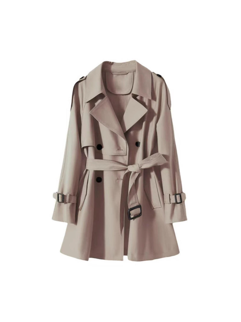Orange Short Trench Coat for Women, Elegant and Casual Style, 2024 Spring New Model, Three-Dimensional Silhouette, Light Luxury Style Blazer