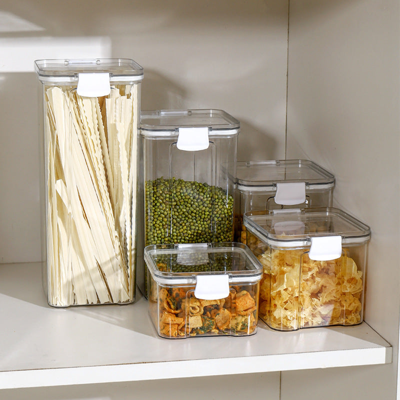 Sealed Jar Grain Kitchen Storage Food Grade Transparent Plastic Jar Box Snacks Dry Tea Storage Jar