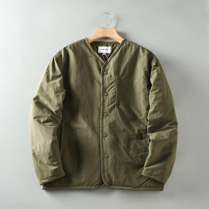 Japanese Style Retro Casual Loose Lightweight Cotton Coat Men's Autumn and Winter Cross-border New Heavy Wear-resistant Cotton Coat