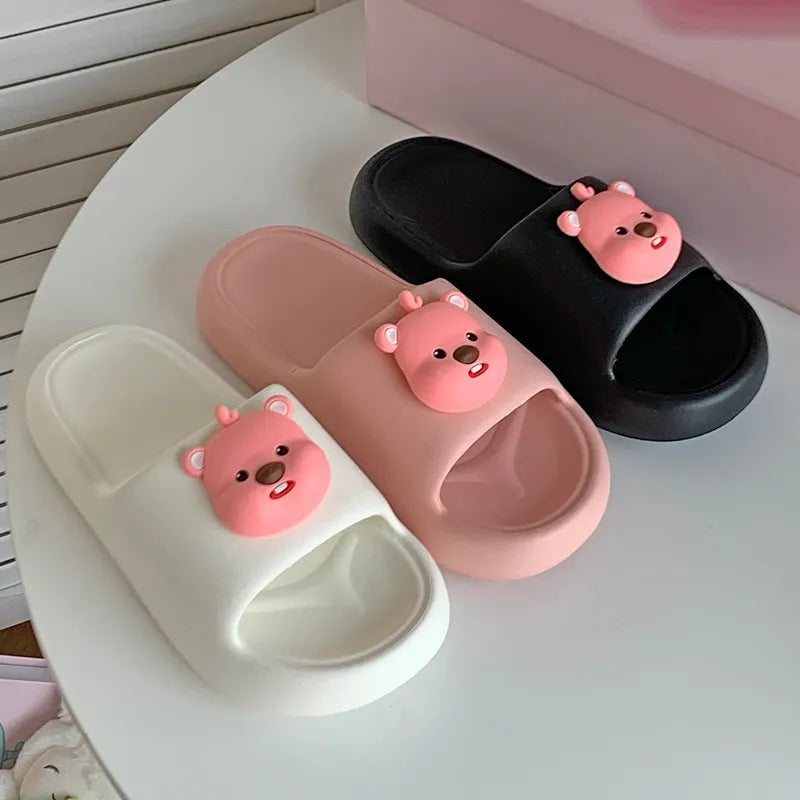 EVA Material Slip-on Slippers Women's Summer Outer Wear Cute Ins Home Non-Slip Indoor Thick Sole Sandals slipper