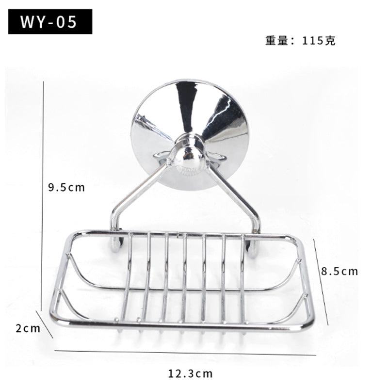 Kitchen Bathroom Suction Cup Storage Rack Creative Metal Storage Rack Cleaning Sponge Storage Rack Tissue Rack Iron