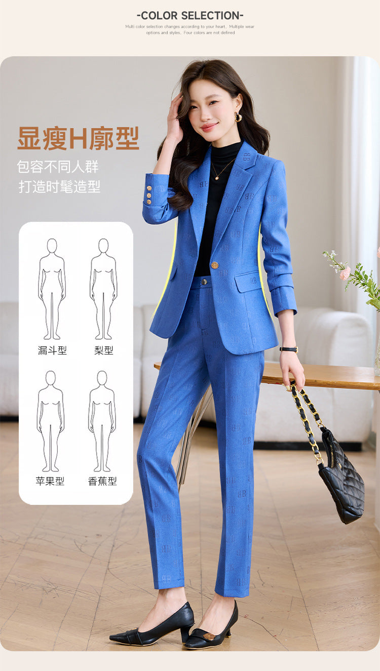 High-End Fashion Letter Printed Suit Suit for Women Spring & Fall 2025 New Design Exquisite Suit Two-Piece Set