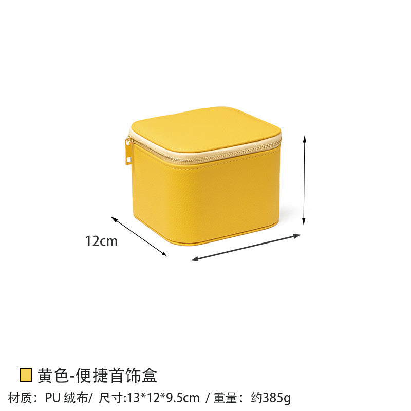 Cross-border independent packaging bag jewelry box portable ladies travel earrings necklace jewelry storage box anti-oxidation