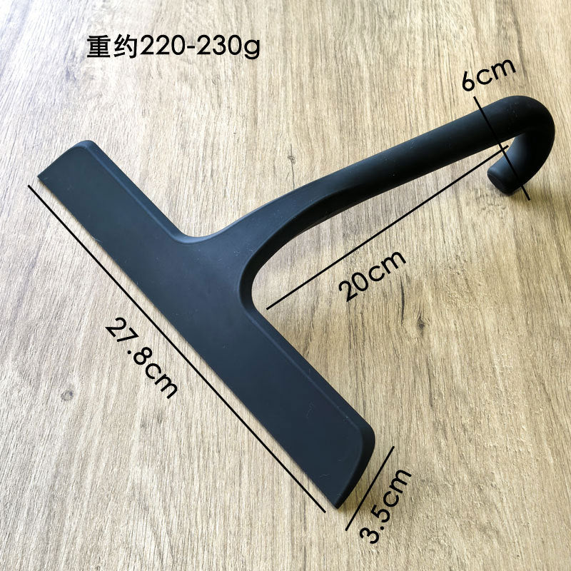 Silicone Glass Wiper with Inverted Hook, Black Silicone Window Cleaning Tool, Two Sizes Available