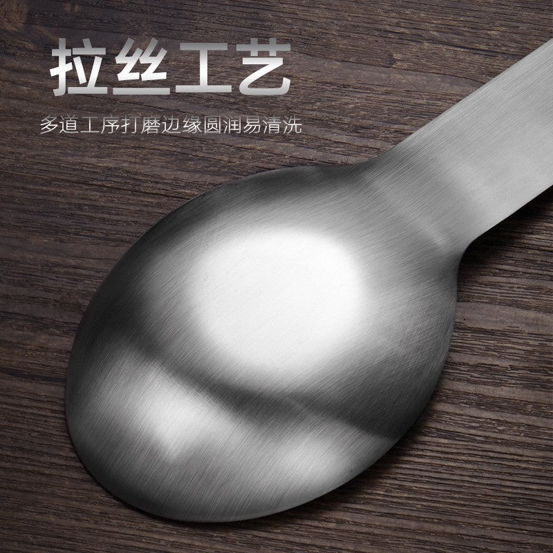 Stainless Steel Hot Pot Tray Spoon Kitchen Soup Spoon Pad Rack Holer Colander Hotel Self-service Rice Spoon Shelving Tray Storage Tray