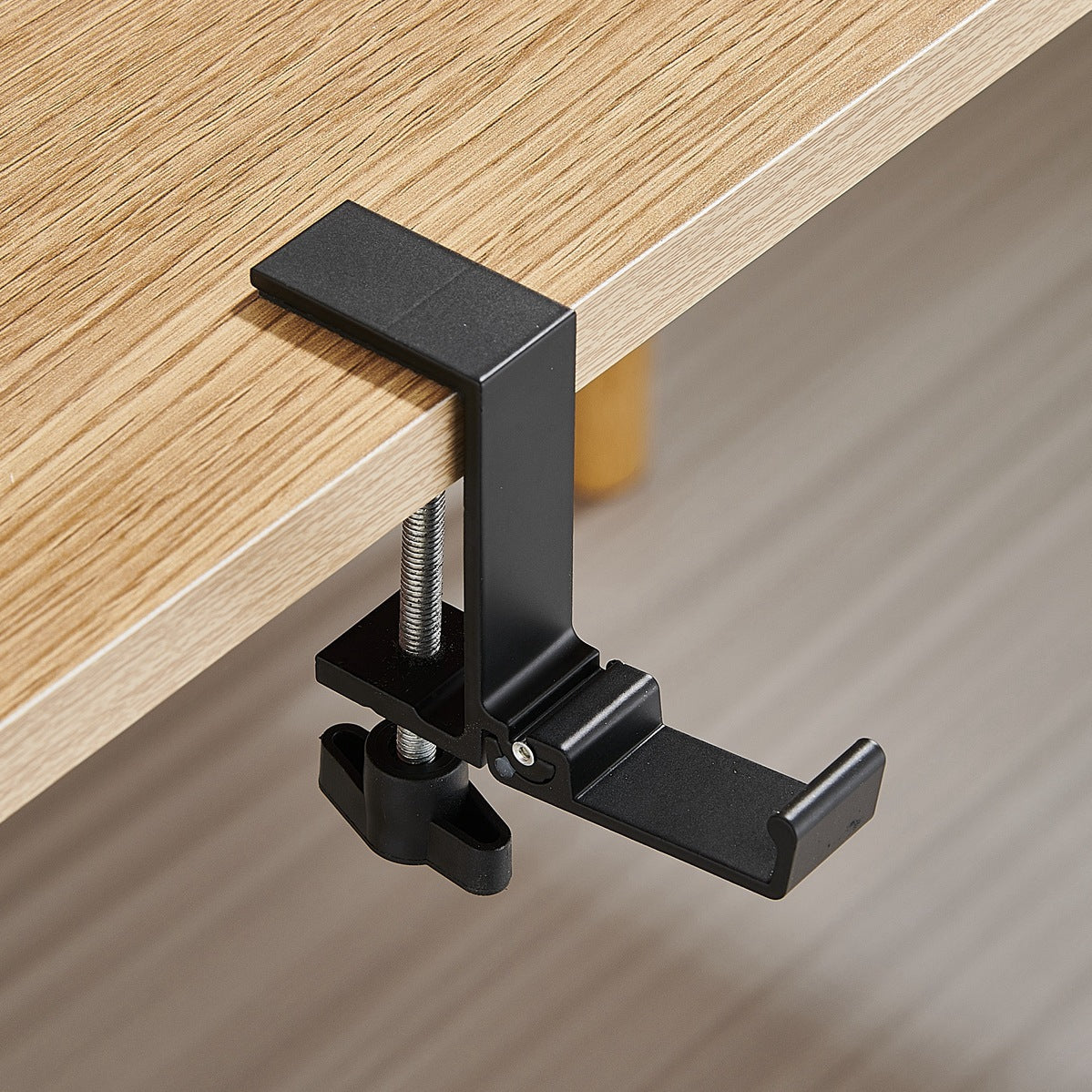 Foldable Tableside Hook, Simple Space Aluminum Hook, Desktop Storage and Organization Hook, Creative Deskside Hook for Students