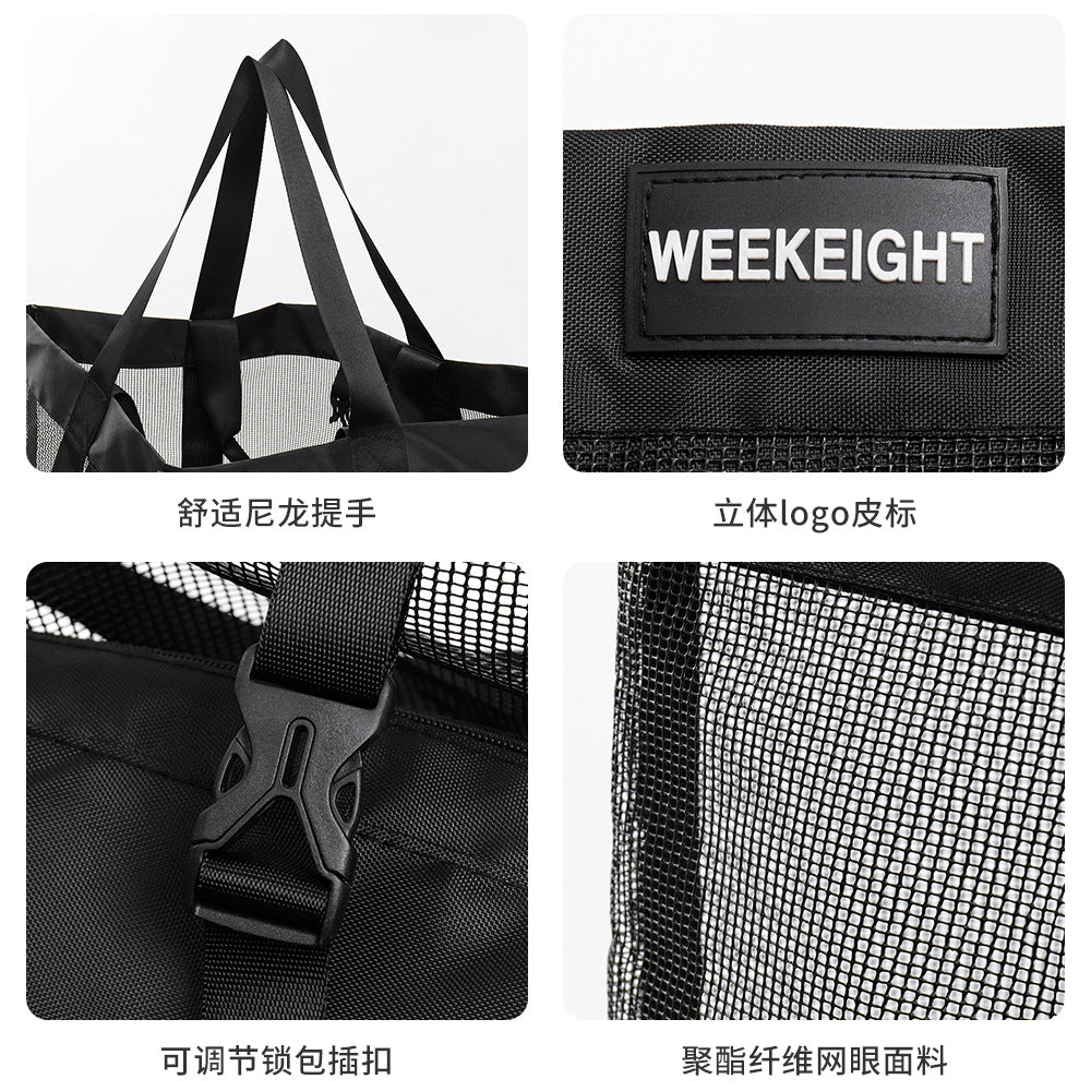 Large Capacity Swimming Fitness Bag Fashion Sports Shoulder Portable Beach Bag Travel Draining Storage Bag Universal Satchel
