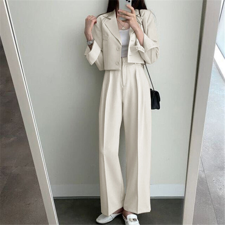 Autumn 2022 New khaki Small Suit Jacket Women's High Sense Small Temperament Commuter Suit suit