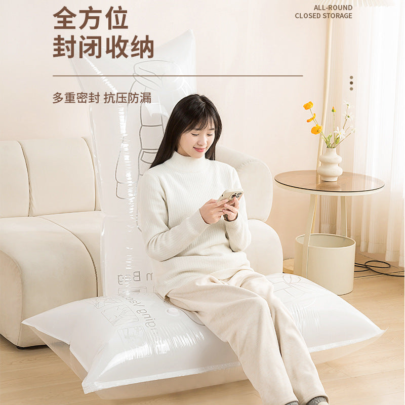 Hanging down Jacket Clothing Storage Bag Vacuum Hanging Clothes Bag Vacuum Compression Bag Hook-Type Clothing Dust Bag