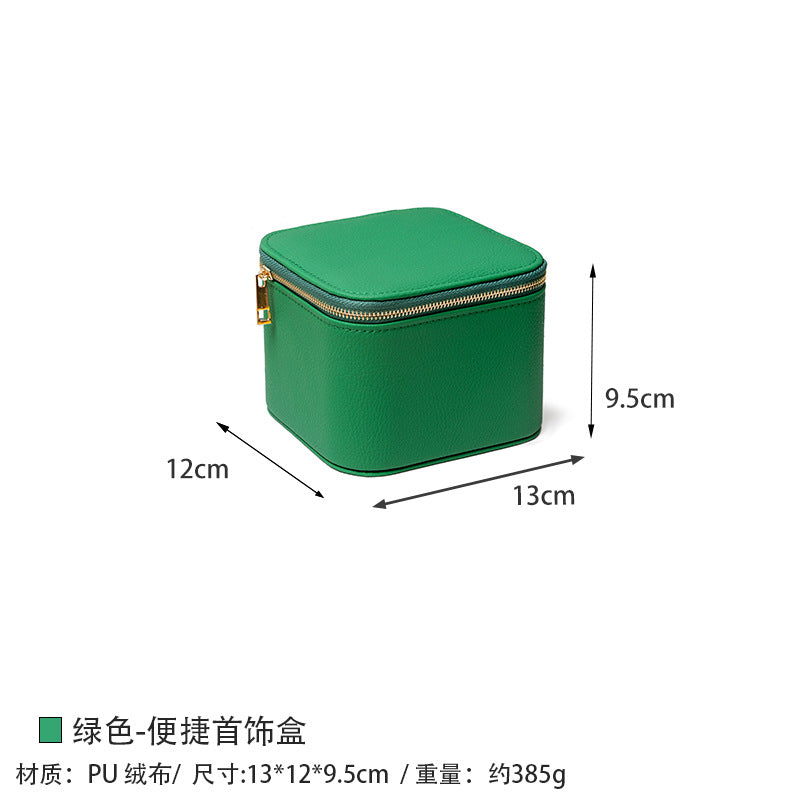 Cross-border independent packaging bag jewelry box portable ladies travel earrings necklace jewelry storage box anti-oxidation