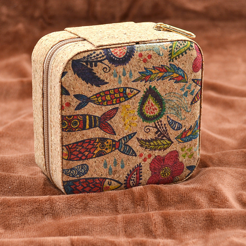 Retro Style Imitation Pu Leather Square Sewing Box Household Sewing and Mending Needle and Thread Set Portable Daily Essential Sewing Kit