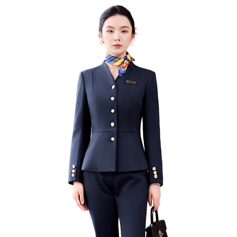 High-End Professional Suit for Women, Autumn Outfit, Stylish and Capable Workwear for Sales Department and Beauty Salon