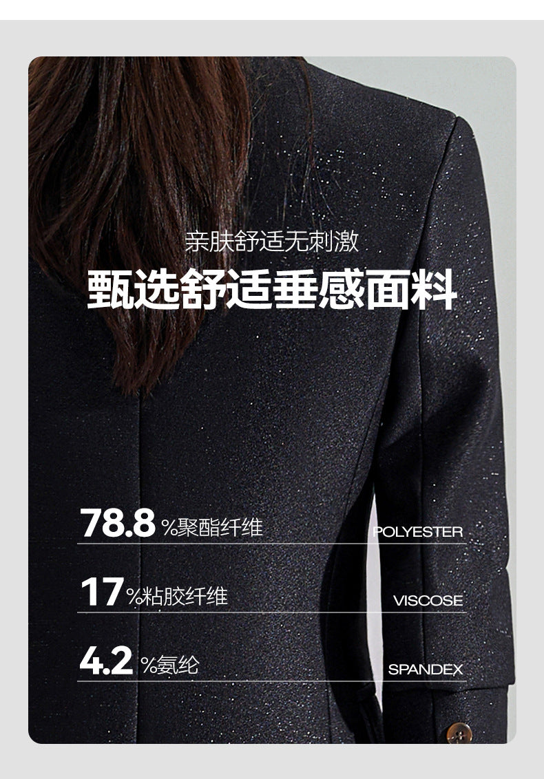 Blue Classy Professional Suit Suit for Women 2025 Spring & Fall New Style Workplace Formal Wear Elegant Work Clothing Three-Piece Suit