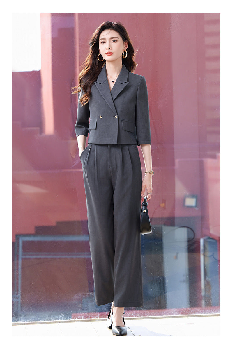 High-End Age-Reducing Business Attire, Petite Suit, Stylish, Casual, Slimming and Taller, Short Suit and Pants