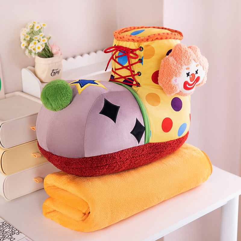 New Internet Celebrity Clown Shoes Pillow Blanket Backrest Multifunctional Stuffed Toy Parent-Child Home Couple Gift