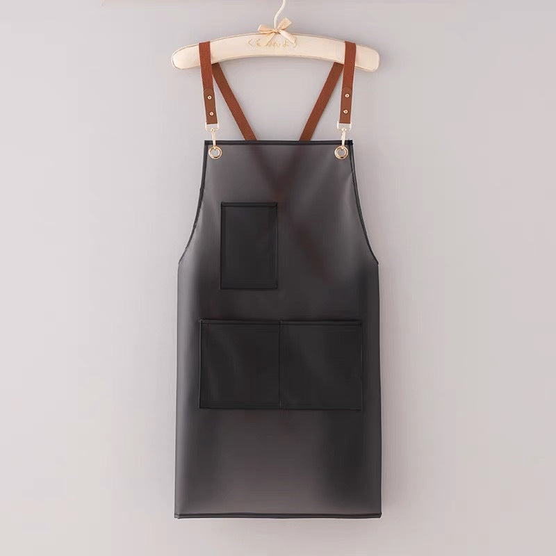 New apron tpu Waterproof antifouling kitchen household pet shop barber shop men's and women's work clothes customizable logo