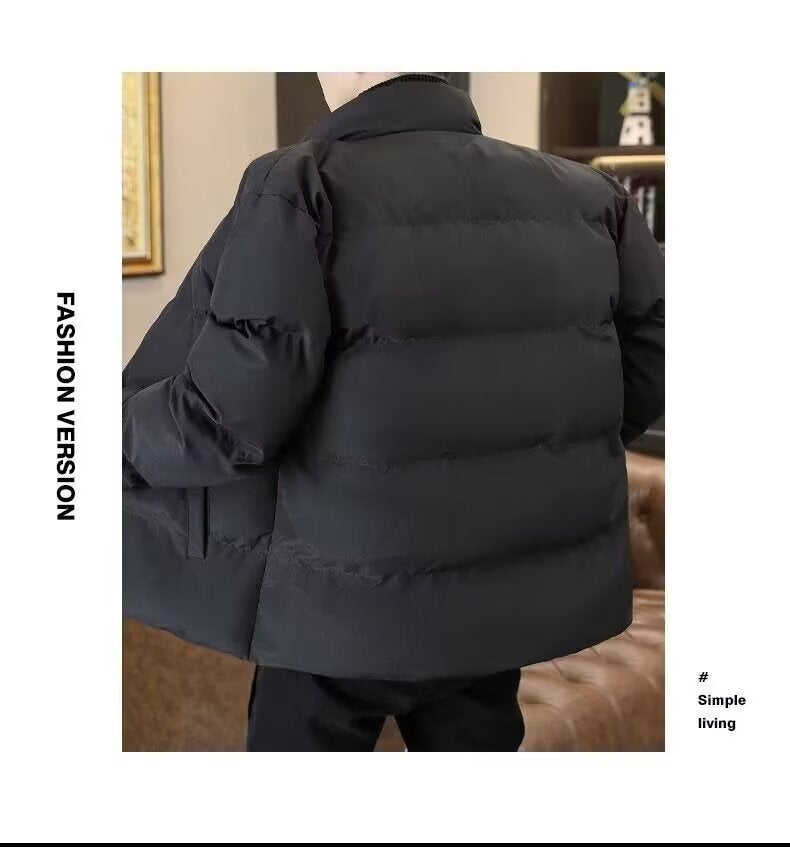 Winter Youth Stylish Cotton Jacket for Boys, Thickened Warm Padded Sports Casual Coat, Thickened Cold-Proof