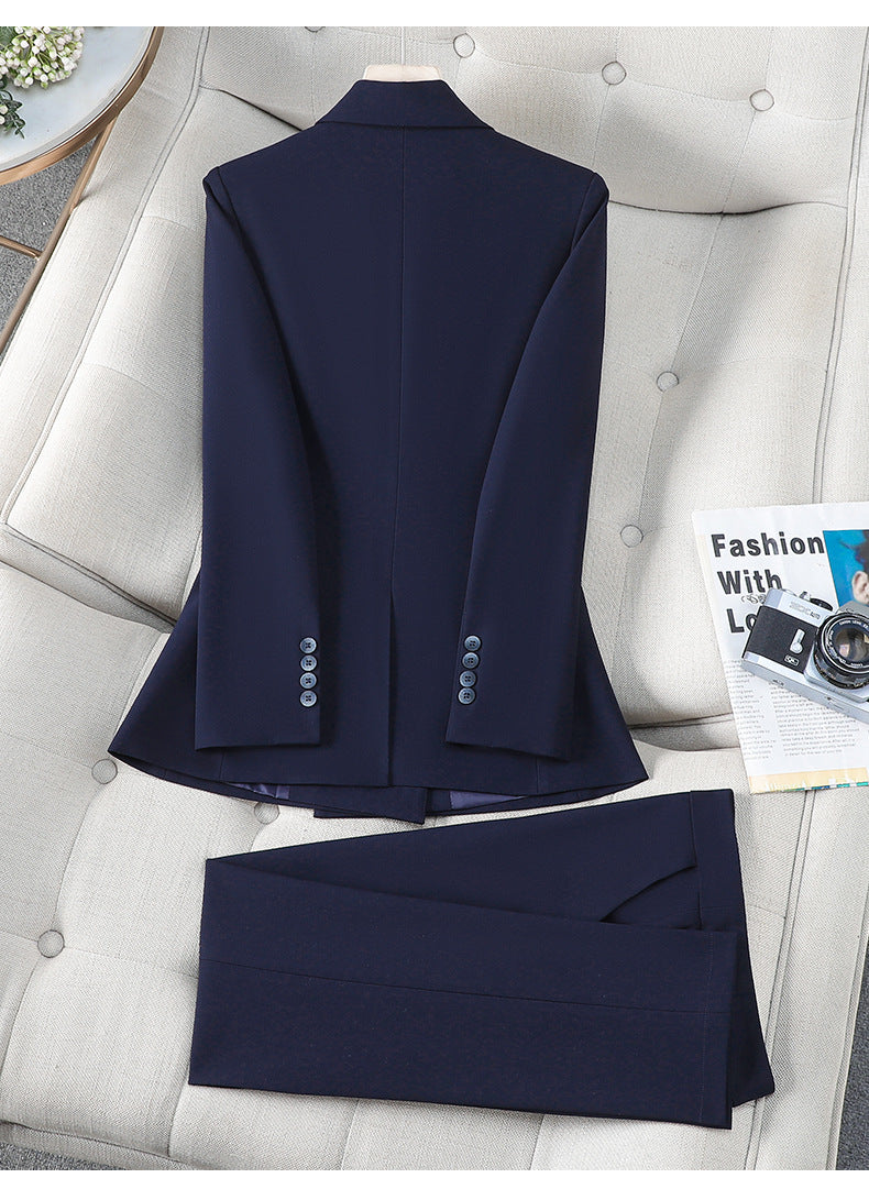 Cross-Border Suit Set for Female College Students, Interview Attire, Formal Fitted Jacket, New High-End Professional Workwear