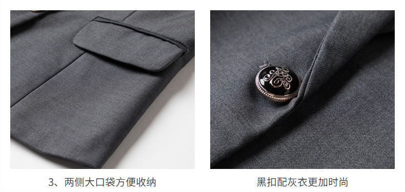 Spot New Summer Women's Professional Suit Executive Management Uniform Work Clothes Korean Style Business Suit Short-Sleeved Suit