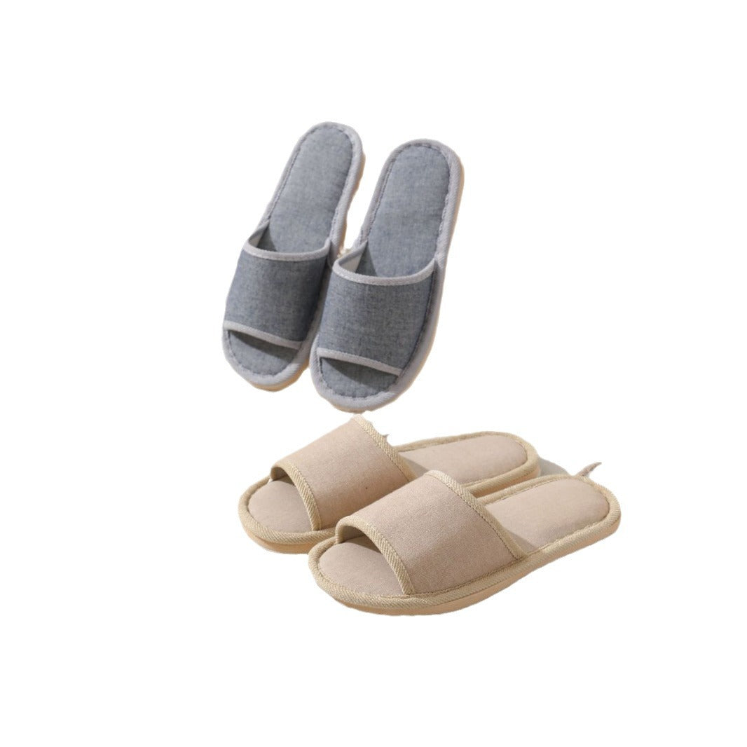 Linen Slippers for Women in Spring & Fall Seasons Indoor Household Cotton and Linen Slippers for Home Non-Slip Summer Male Couple Wholesale