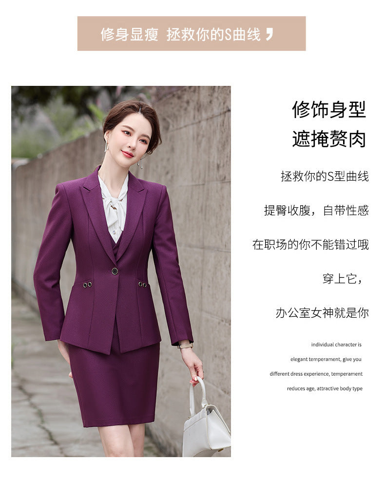 Amazon European and American Cross-Border Popular Commuter Foreign Trade Women's Blazer Professional Pants Dress Two-Piece Suit