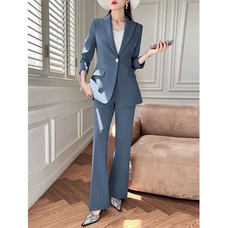 Fashionable Ancora Red Suit Suit Women's 2025 Autumn New Commuting Professional Work Clothes Slim Suit Two-Piece Set