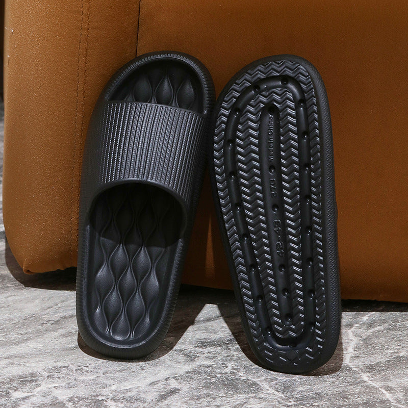 2508 New EVA Cross-border Wholesale Thick Bottom Feeling Slippers Women's Summer Couple Home Mute Bathroom Bath