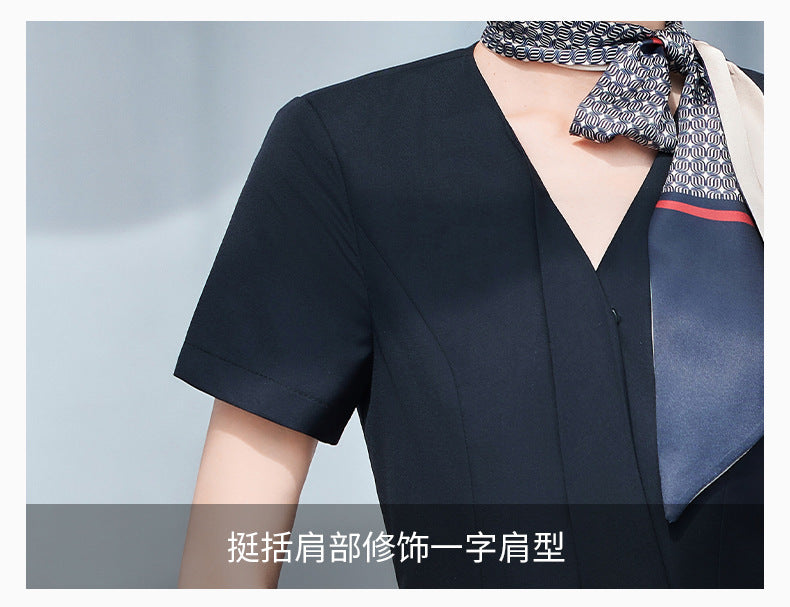 2025 New China Mobile Workwear Women's Summer Mobile Company Hall Manager Workwear Short-Sleeved Jacket Women's Skirt Shirt