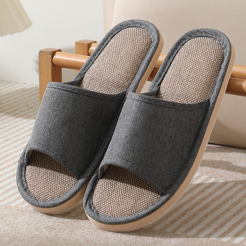 B&B Slippers Linen Hotel Disposable Slippers Beauty Salon Home Couple Men's Thickened Non-Slip Wholesale