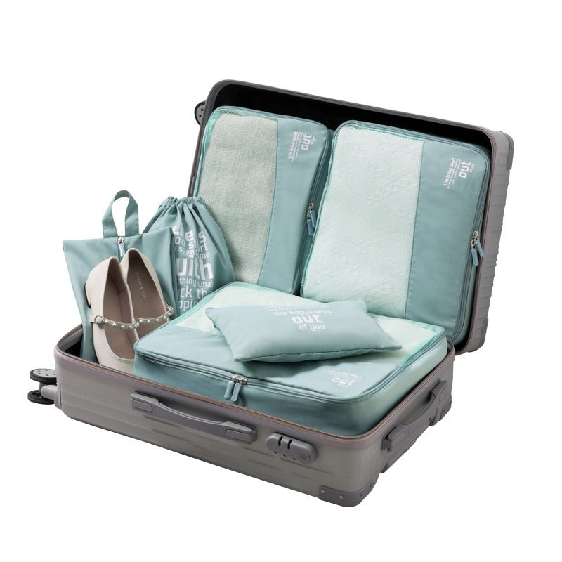 Cross-Border Travel Storage Set, Business Trip Packaging, Clothes Organizing Bag, Machine Washable, Multi-Functional Travel Storage Six-Piece Set