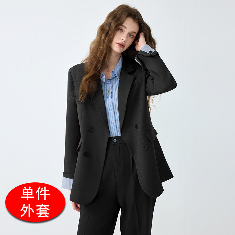 Cross-Border 2025 Blazer for Women Korean Drama Heroine Outfit Professional Formal Suit Casual Black High-End Commuting
