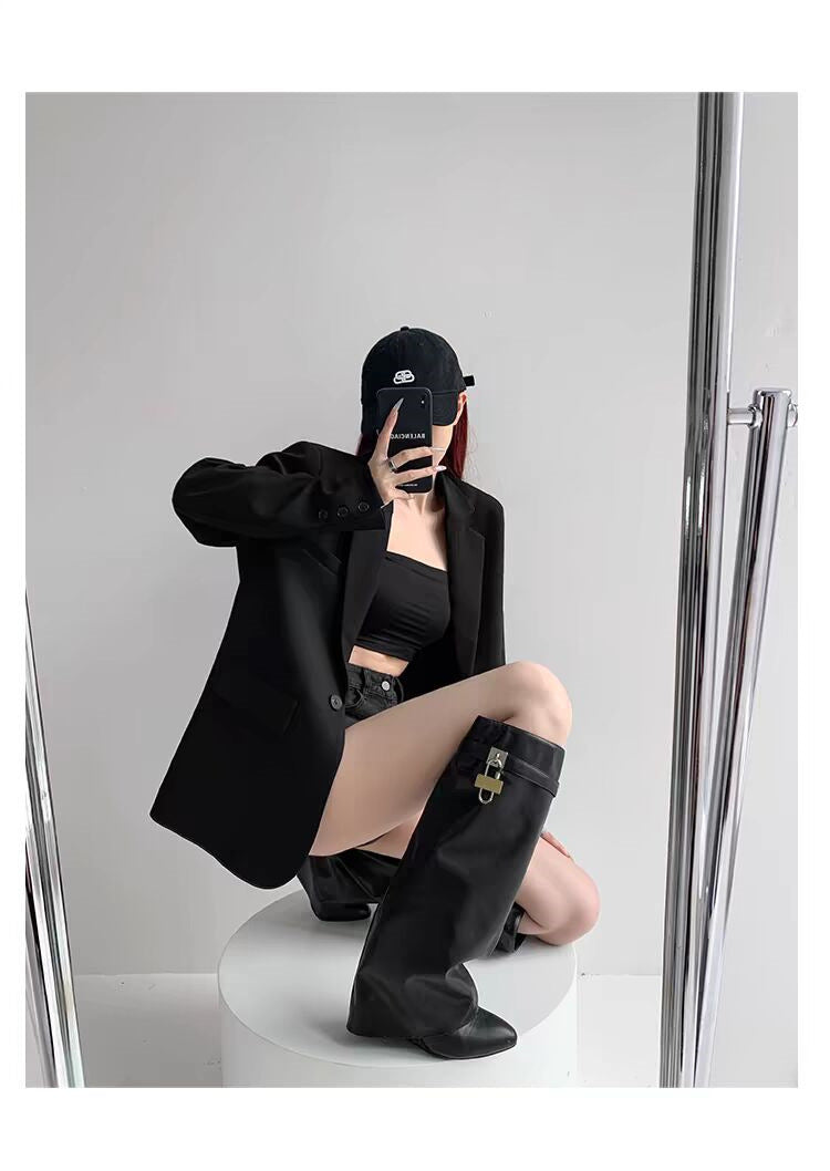 Light Luxury Small Suit for Women, 2026 Spring New Style, Gray Commuter Suit, Niche Design, Elegant Jacket