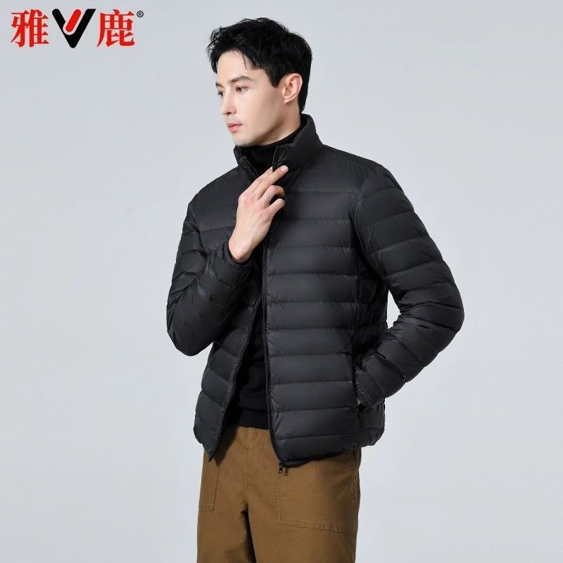 2024 New Style Lightweight Cotton Western Style Clothing Men's Short Lightweight Anti-Season Light Warm Jacket Fashionable Stitching