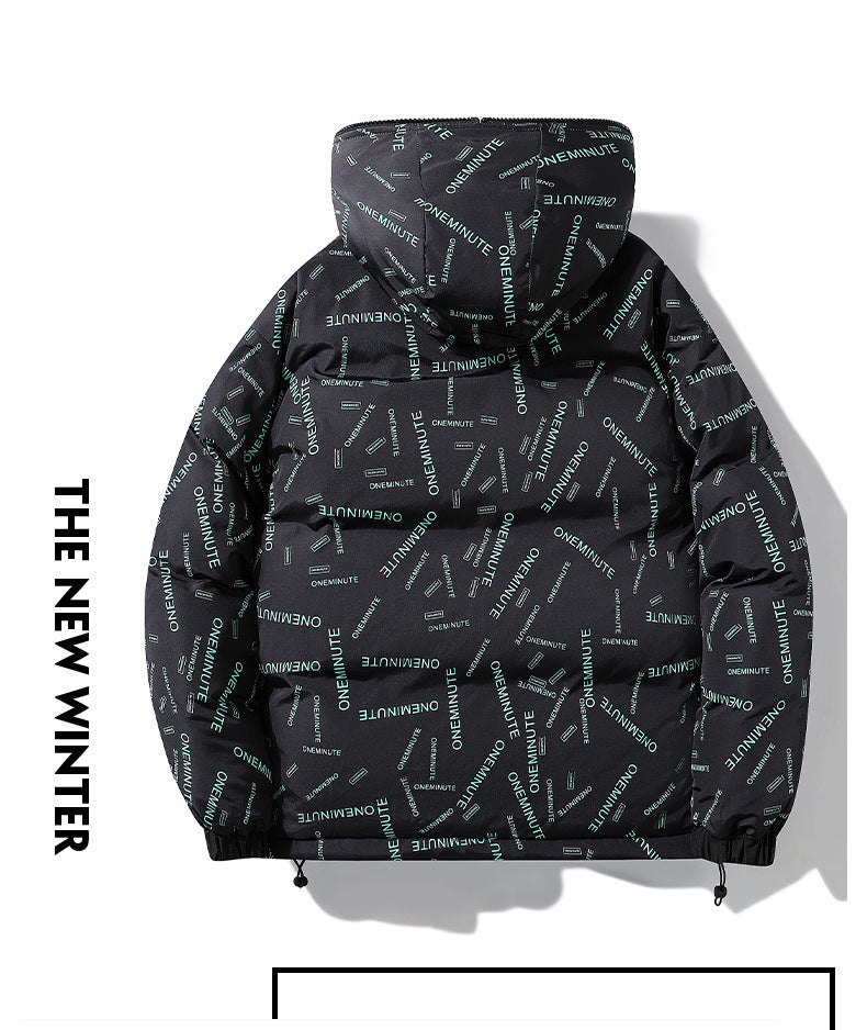 2025 New Trendy Brand Plus Size Cotton Jacket Couple Style Reversible Hooded Loose Winter Thick Warm Coat