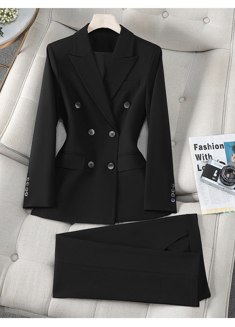 Cross-Border Suit Set for Female College Students, Interview Attire, Formal Fitted Jacket, New High-End Professional Workwear