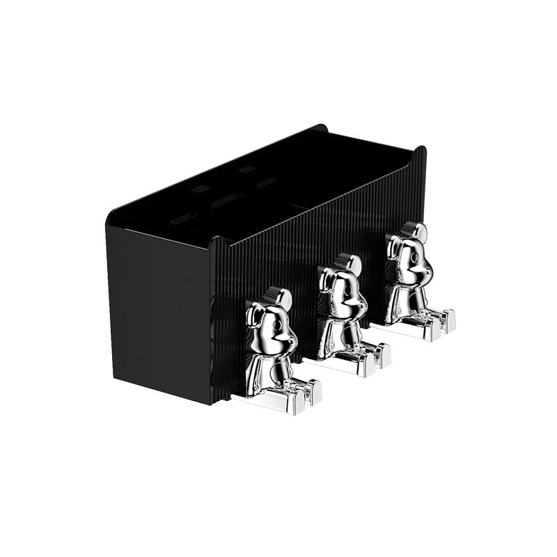 Bear Toothbrush Cup Storage Rack Wall-Mounted Punch-Free Bathroom Bathroom Mouthwash Cup Electric Toothbrush Wall-Mounted Shelf