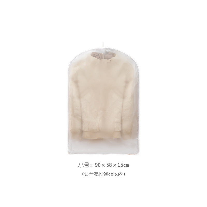 Satin Hanging Bag Compressible Clothes Dust Cover Storage Dust Bag Transparent Hanging Down Jacket Dust Cover