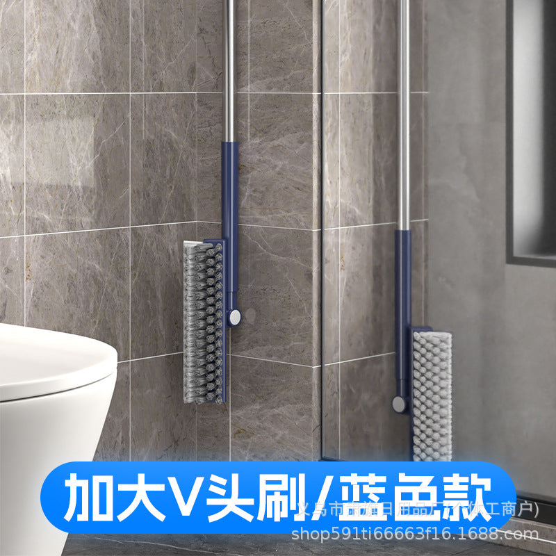 Enlarged V-Shaped Crevice Brush Floor Crevice Brush Cleaning Bathroom Bathroom Toilet Kitchen Floor Brush Corner Brush Cross-Border