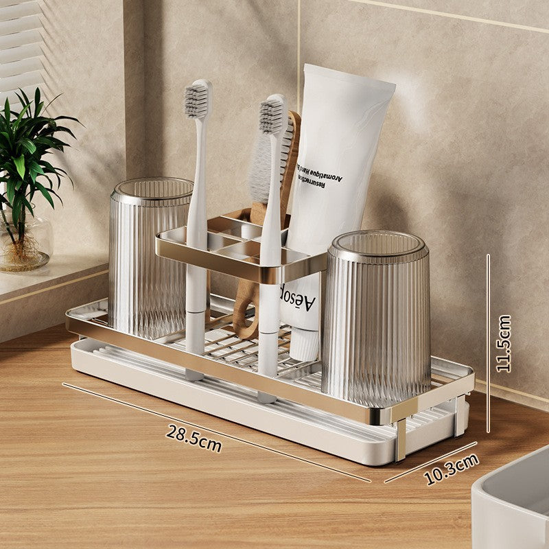 Simple Bathroom Teething Cup Toothbrush Shelf Creative Gargle Cup Dental Storage Toilet Storage Rack Electric Toothbrush Holder