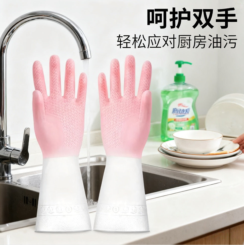 Dishwashing Gloves, Durable, Waterproof, Rubber Latex, Kitchen Dishwashing, Laundry, Housework, Cleaning, Can Be Shipped Wholesale