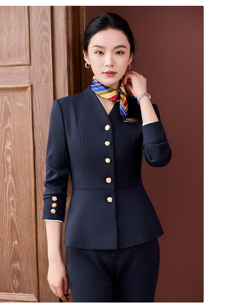 High-End Professional Suit for Women, Autumn Outfit, Stylish and Capable Workwear for Sales Department and Beauty Salon